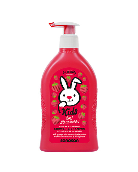 سانوسان شامبو&شاور - Sanosan Shampoo&Shower (400ml, Strawbery)