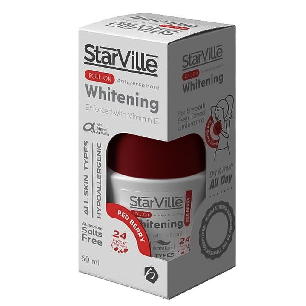 ستارفيل رول اون - StarVille Roll On (نسائى, 60ml, توت احمر)