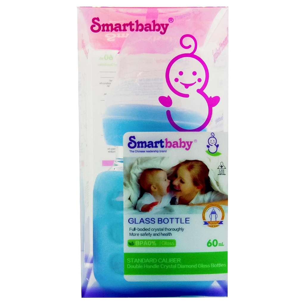 سمارت بيبى ببرونة - Smart Baby Fedeer (زجاج, 60ml, بدون يد, No:ZLBB-7017)