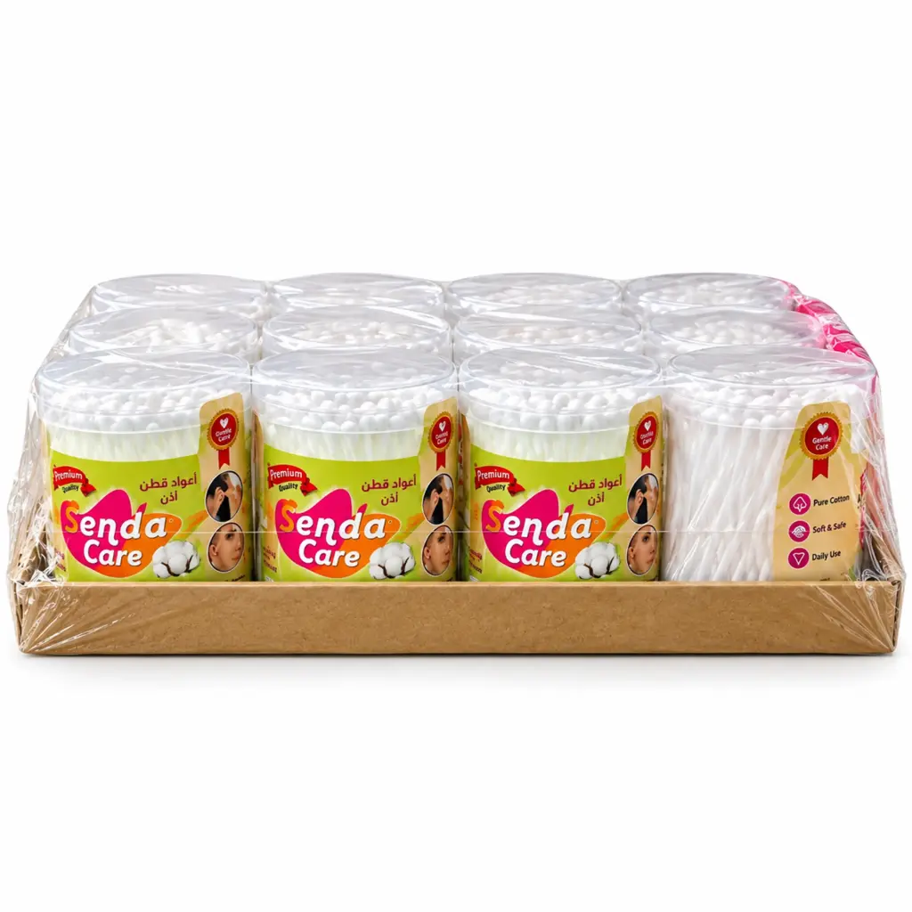 سيندا كير قطن عود - Senda care Cotton Swabs 100Pcs