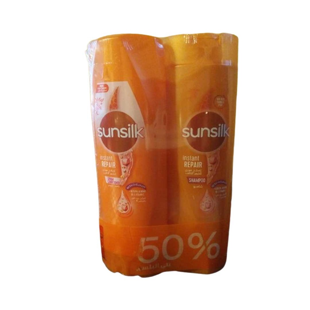 صانسيلك شامبو + بلسم اصلاح فورى خصم 50% - Sunsilk Shampoo & Conditioner Instant Repair Offer 50% (350ml)