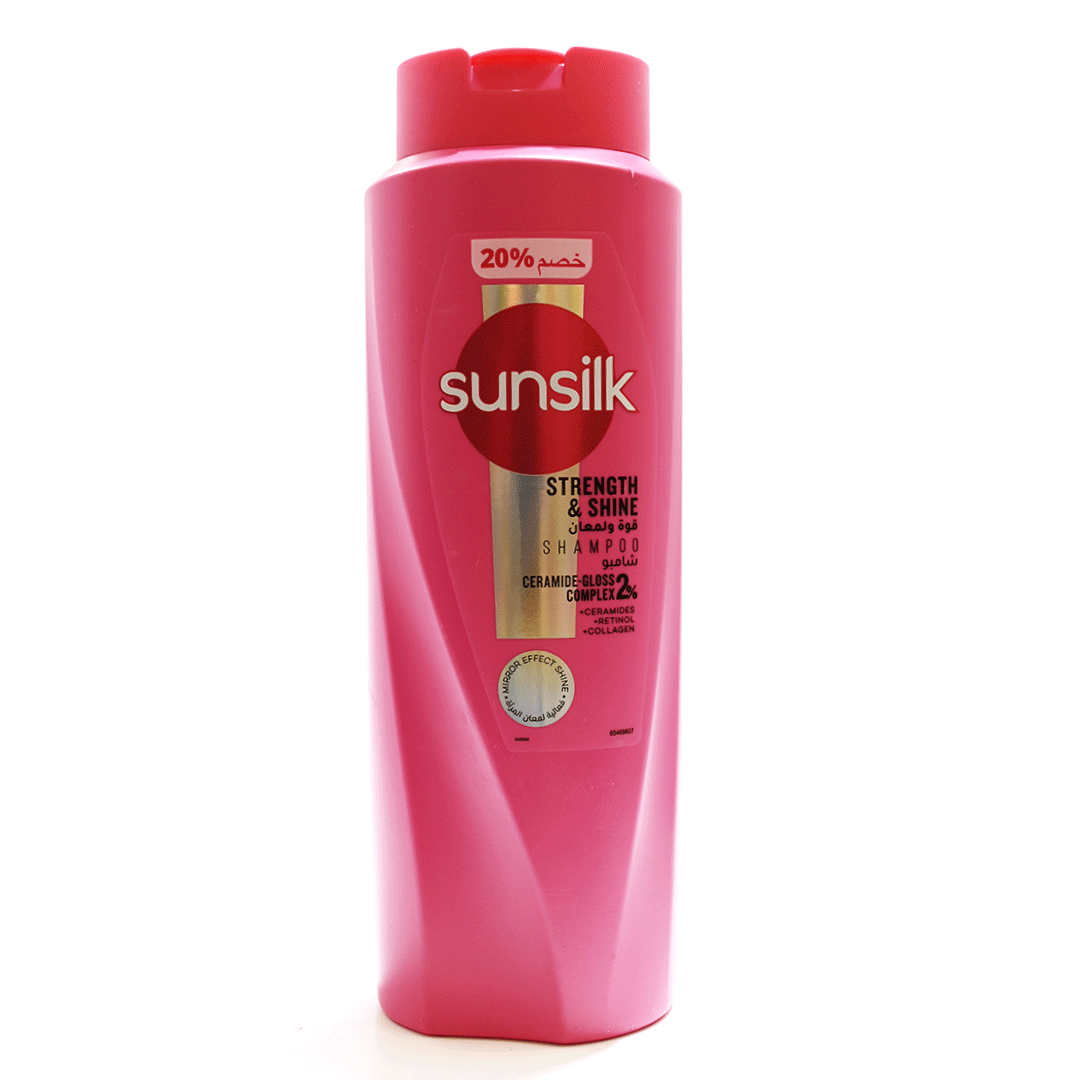 صانسيلك شامبو لمعان & قوة خصم 20% - Sunsilk Shampoo Shine & Strength discount 20% (600ml)