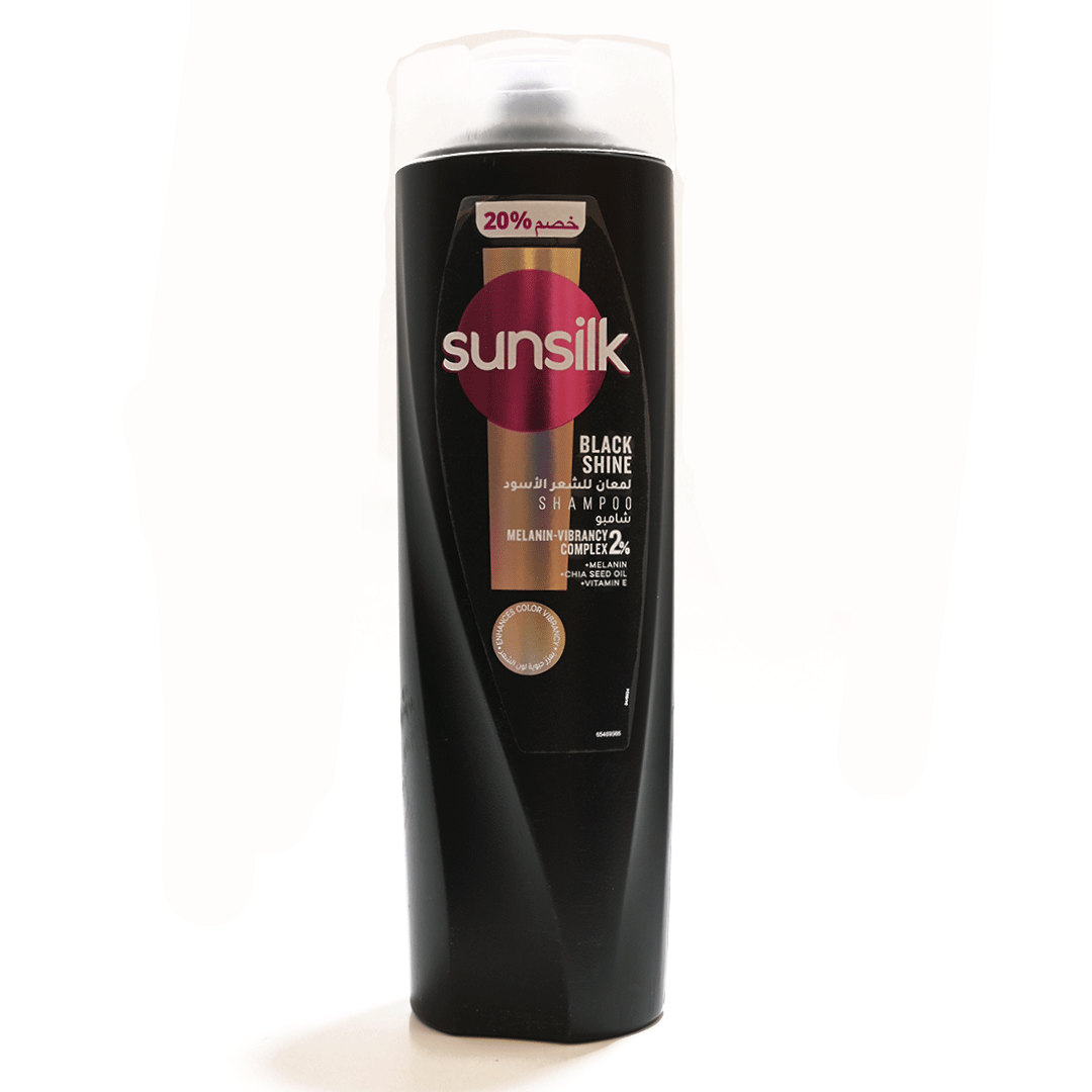 صانسيلك شامبو شعر اسود خصم 20% - Sunsilk Shampoo Black Hair discount 20% (350ml)