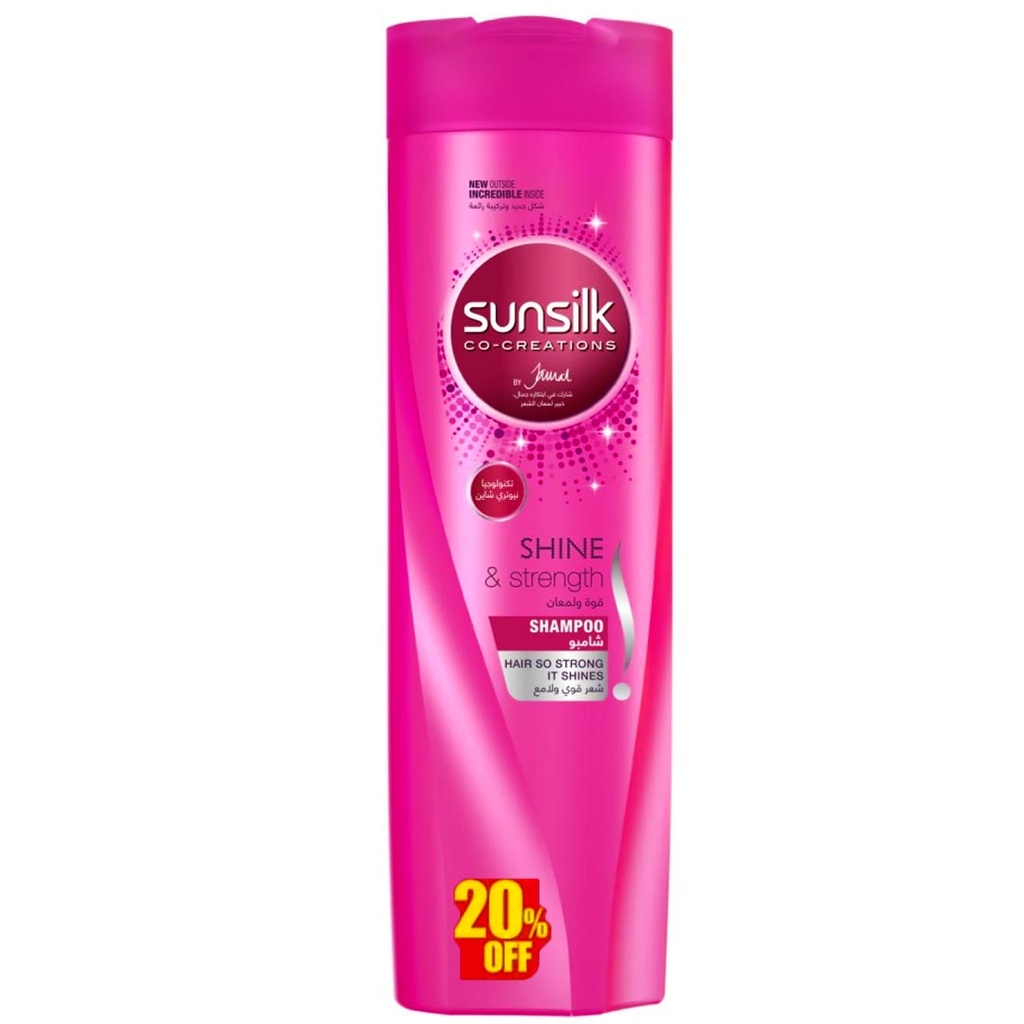 صانسيلك شامبو لمعان & قوة خصم 20% - Sunsilk Shampoo Shine & Strength discount 20% (350ml)