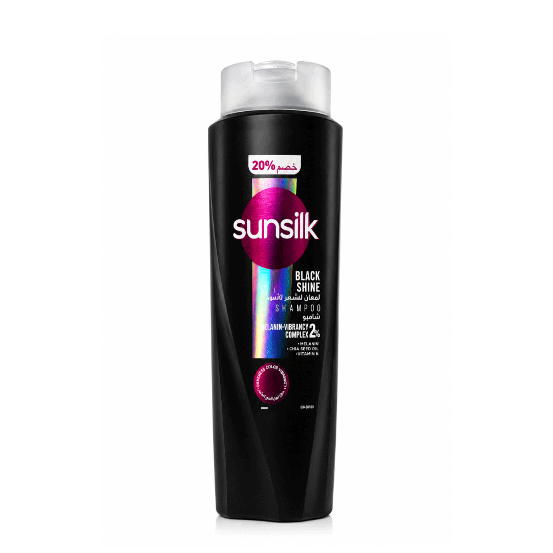  صانسيلك شامبو شعر اسود خصم 20% - Sunsilk Shampoo Black Hair discount 20% (180ml)