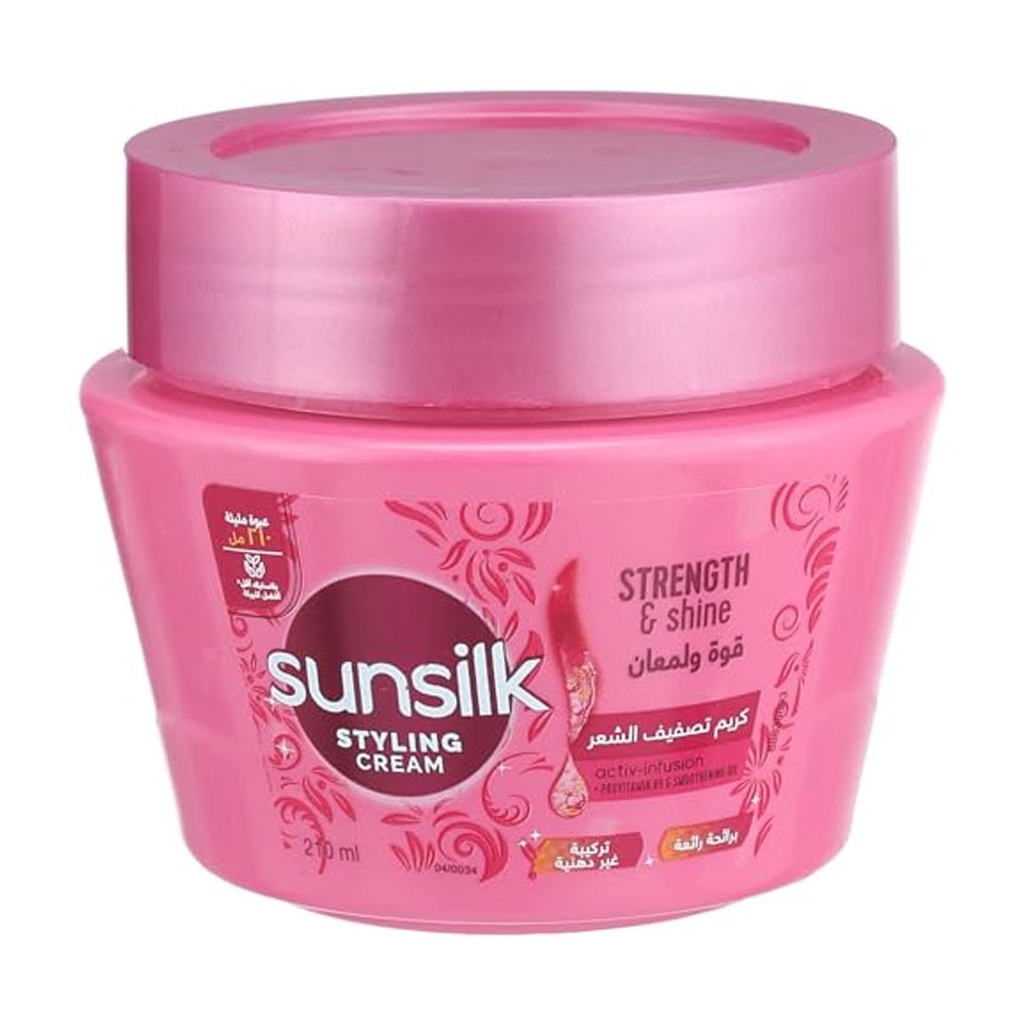 صانسيلك كريم شعر - Sunsilk Hair Cream (210ml, Shine&Strength)