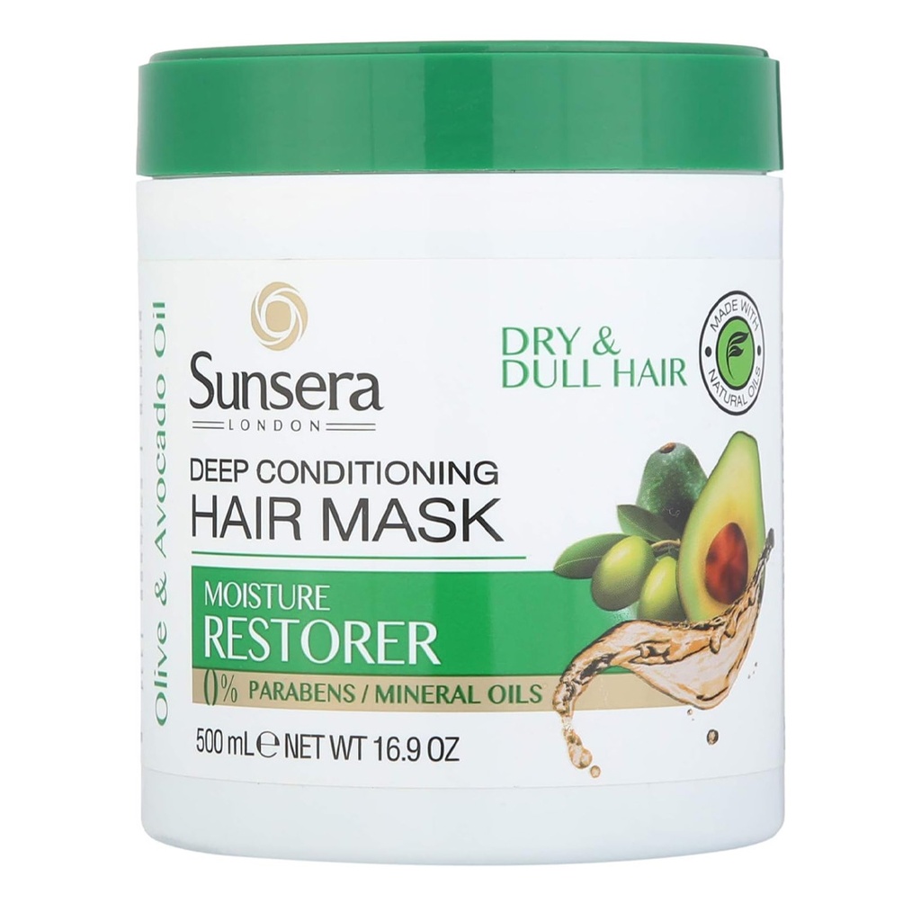 صن صيرا حمام كريم - Sunsera Hair Mask (500ml, زيتون&افوكادو)