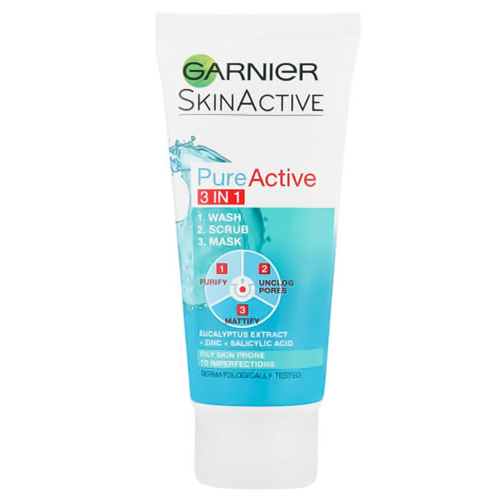 غارنية سكين اكتيف - Garnier Skin Active (Pure Activ, 100ml, 1×3, without)