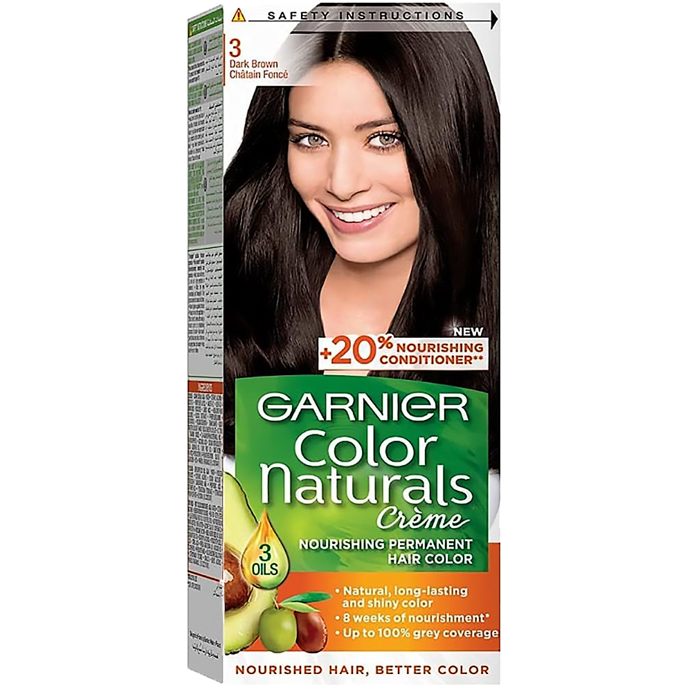 غارنية صبغة - Garnier Color (40ml, بدون, بنى غامق 3)