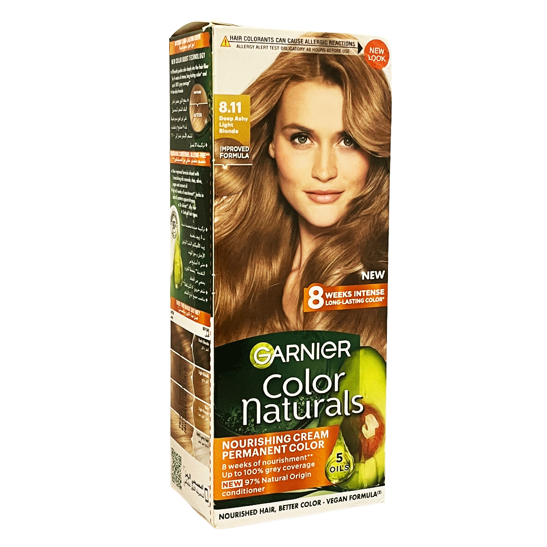 غارنية صبغة 11-8 اشقر فاتح رمادى عميق - Garnier Color 8-11 Deep Ashy Light Blonde Offer 15% (اشقر فاتح رمادى عميق 11-8)
