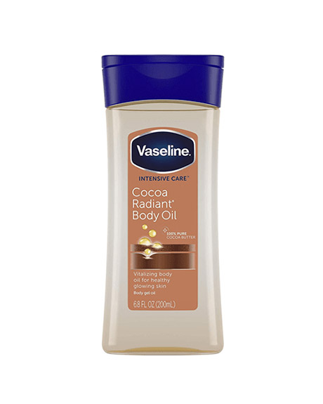 فازلين راديانت زيت جسم - Vaseline Radiant Body Oil (200ml, زبدة الكاكاو)