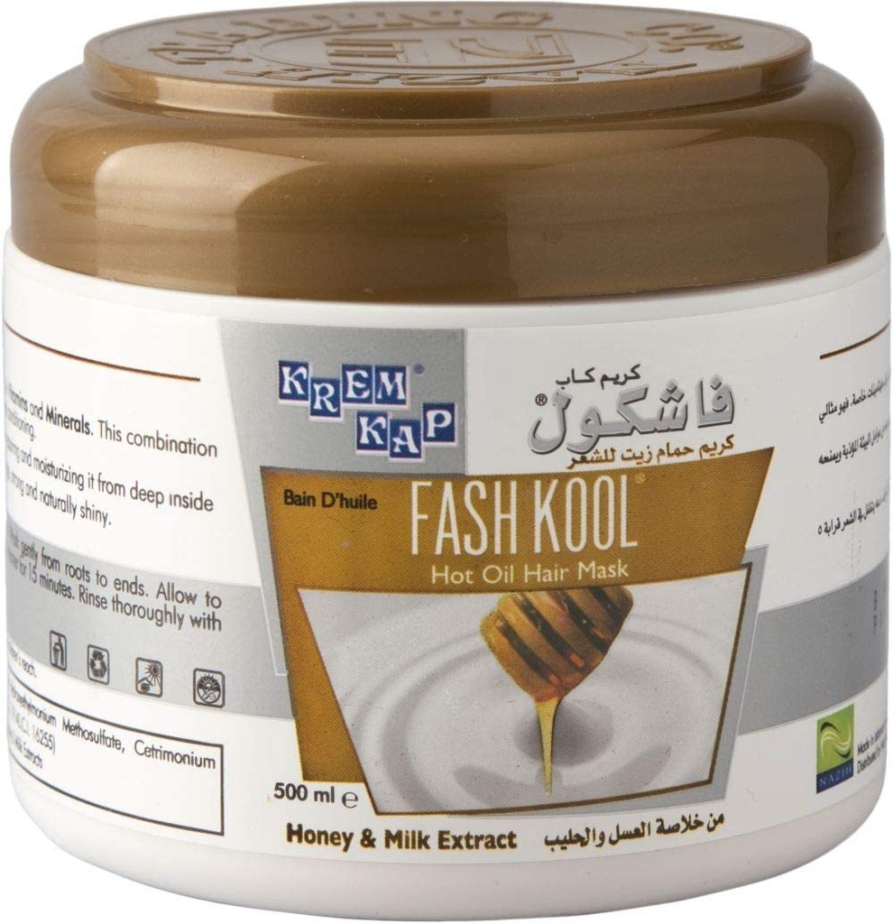 فاشكول حمام كريم - Fashkool Hair Mask (500ml, حليب&عسل)