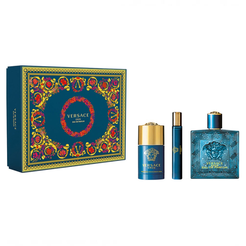 فرزاتشى ايروس طقم - Versace Eros Set EDP-M (100ml+75ml+10ml)