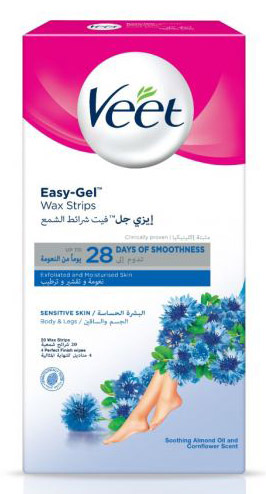 فيت شرائح شمع - Veet Wax Strips (جسم, حساسة, بدون, 12PC)