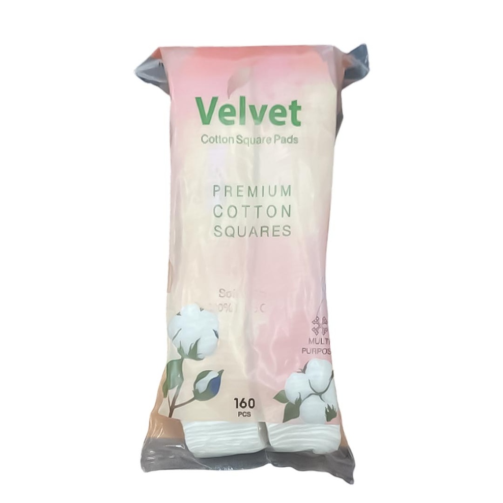 فيلفت قطن ازالة مربعة - Velvet Cotton Removal Squares (بدون, 160PC)