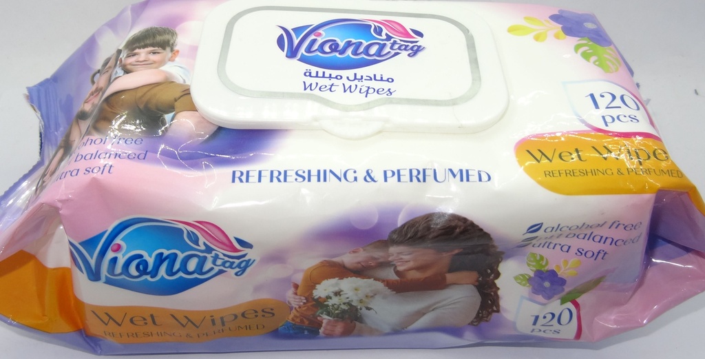 فيونا مناديل - Viona Wipes (مبلل, جميعا, معطر, 120PC)