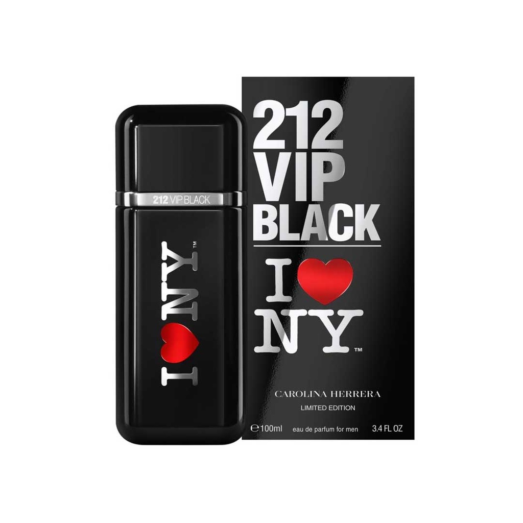 كارولينا هريرا 212 فى اى بى بلاك اى لاف يو ان واى - Carolina Herrera 212 VIP Black I Love NY EDT-M (100ml)