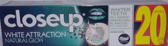 كلوس اب - Closeup (وايت اتراكشن, 75ml, جوزة الهند&فحم, خصم 20%)
