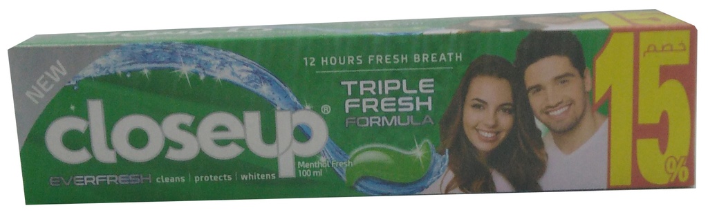 كلوس اب منتول فريش خصم 15% - Closeup Menthol Fresh Offer 15% (100ml)