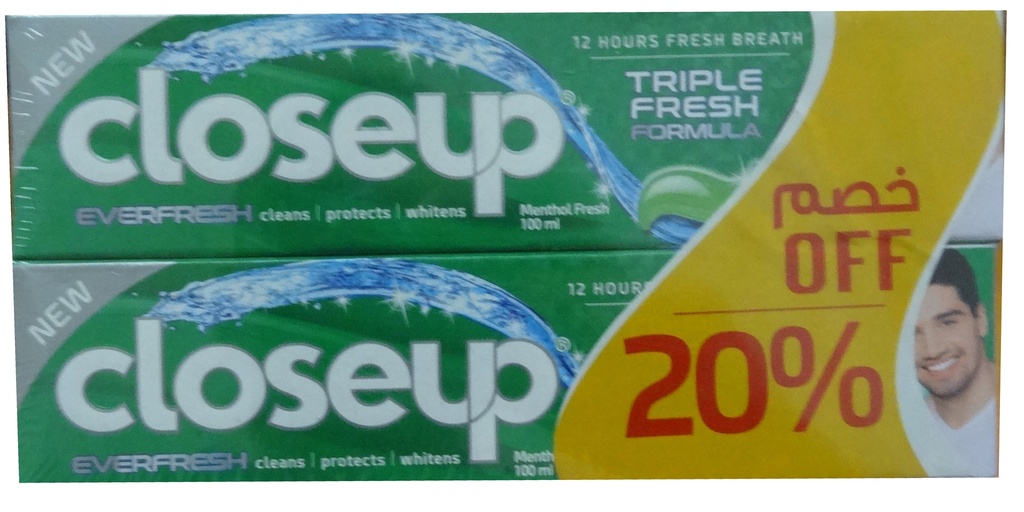 كلوس اب - Closeup (ايفر فريش, 100ml, منتول فريش, +1 خصم20%)