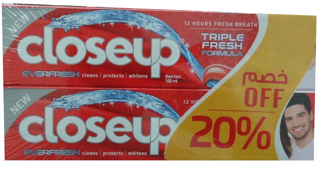 كلوس اب - Closeup (ايفر فريش, 100ml, ريد هوت, +1 خصم20%)