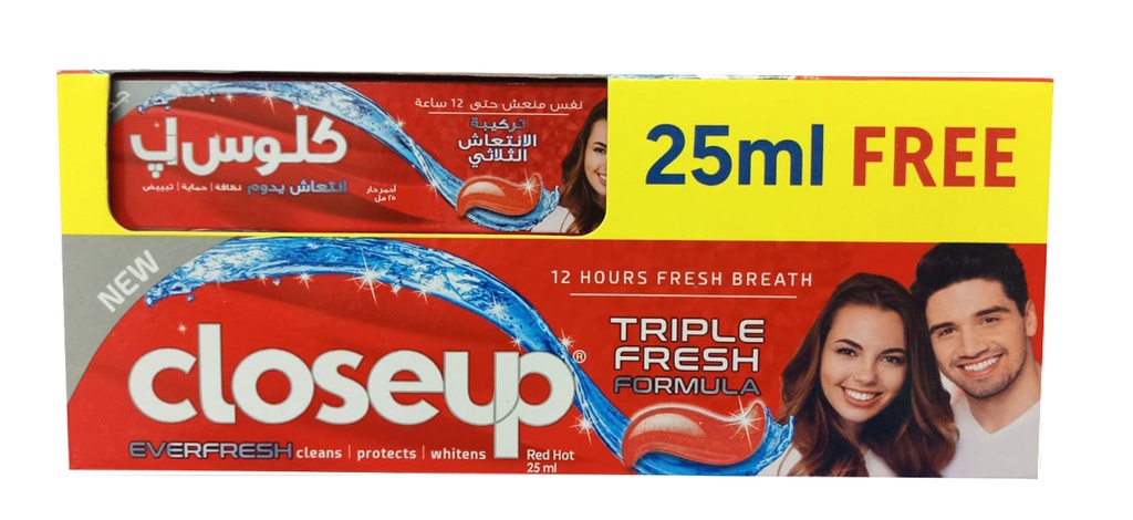 كلوس اب - Closeup (ايفر فريش, 100ml, ريد هوت, +25ml)