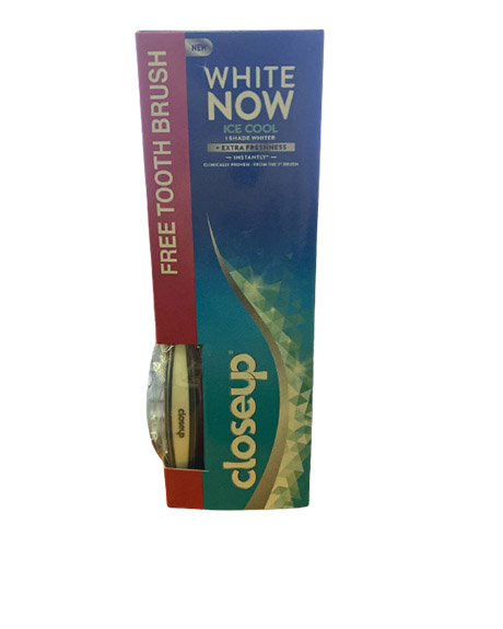 كلوس اب وايت ناو - Closeup White Now (75ml, ايس كوول, فرشة هدية)