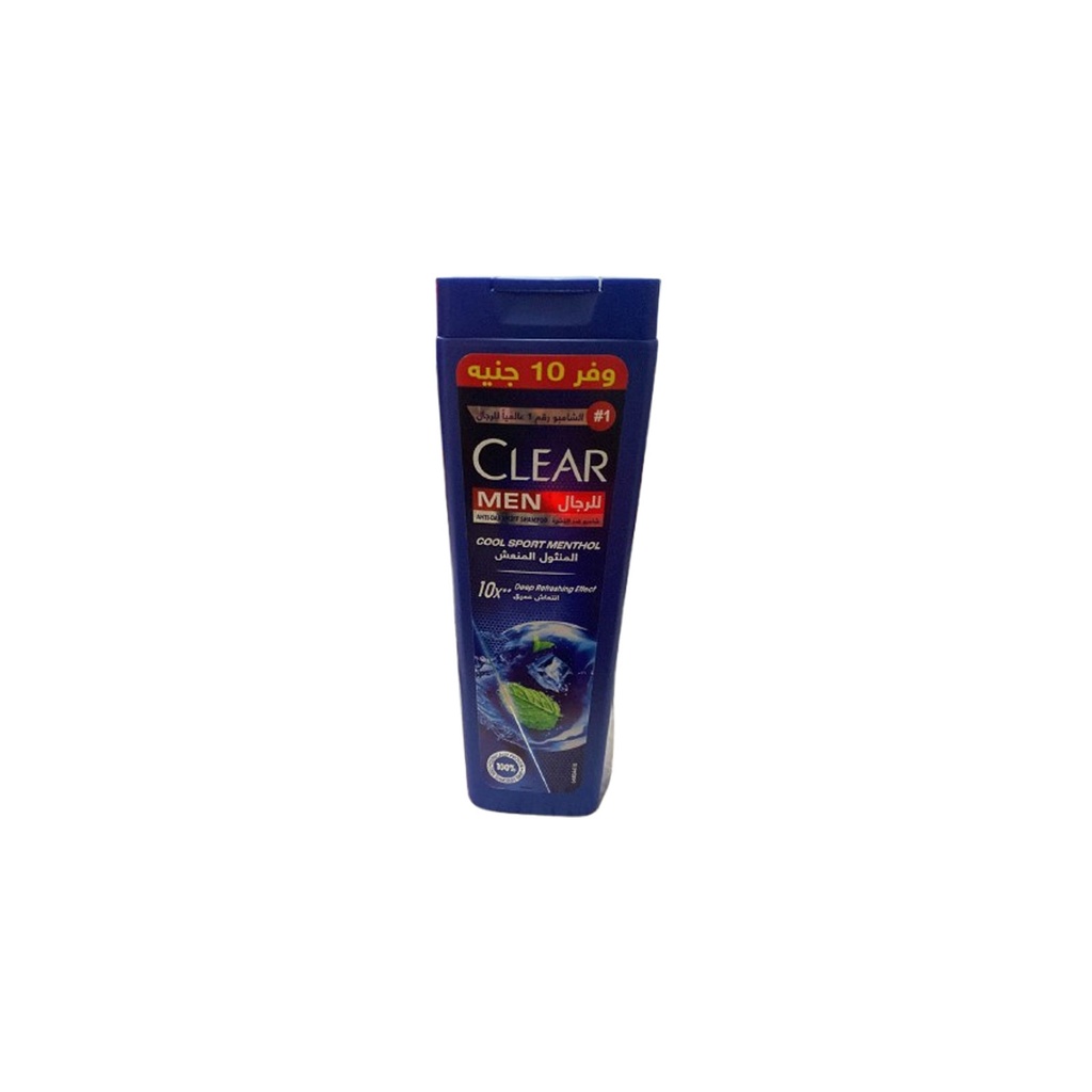 كلير شامبو رجالى منثول منعش وفر 10جنيه - Clear Shampoo Men Cool Sport Menthol Save 10EGP (180ml)