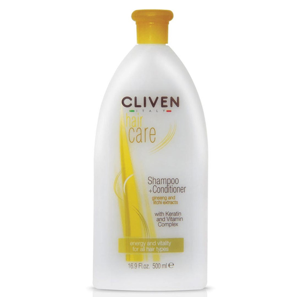 كليفن شامبو&بلسم - Cliven Shampoo&Conditioner 500ml (500ml, energy and vitality)