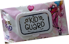 كيد جارد مناديل - Kid Guard Wipes (جيرل, بدون, 120PC)