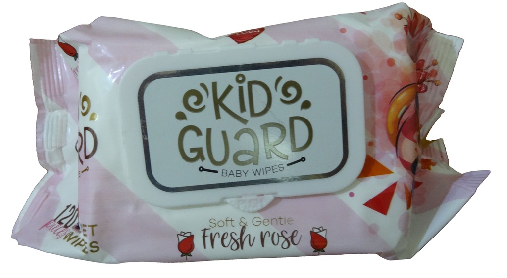 كيد جارد مناديل - Kid Guard Wipes (روز, بدون, 120PC)