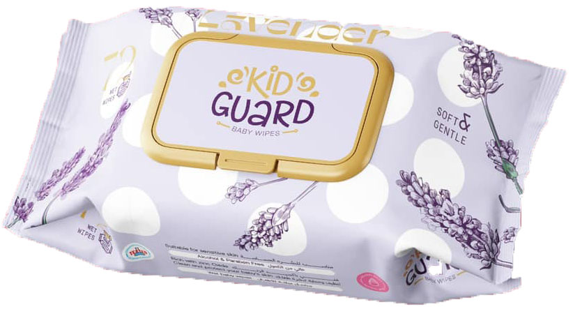 كيد جارد مناديل - Kid Guard Wipes 72Pc (لافندر, 72PC)