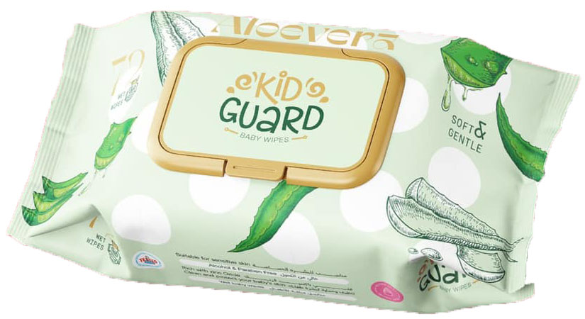 كيد جارد مناديل - Kid Guard Wipes 72Pc (صبار, 72PC)