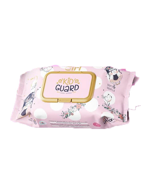 كيد جارد مناديل - Kid Guard Wipes 72Pc (Girl, 72PC)