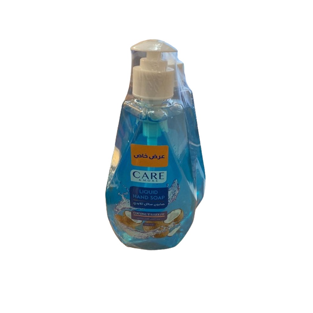 كير اند مور هاند ووش جوزالهند الاستوائى - Care & More Hand Wash Coconut Breeze (350ml, +1 عرض خاص)