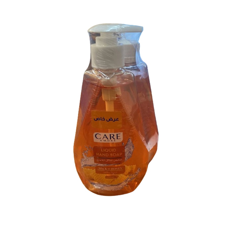 كير اند مور هاند ووش عسل&لبن - Care & More Hand Wash Milk&Honey (350ml, +1 عرض خاص)