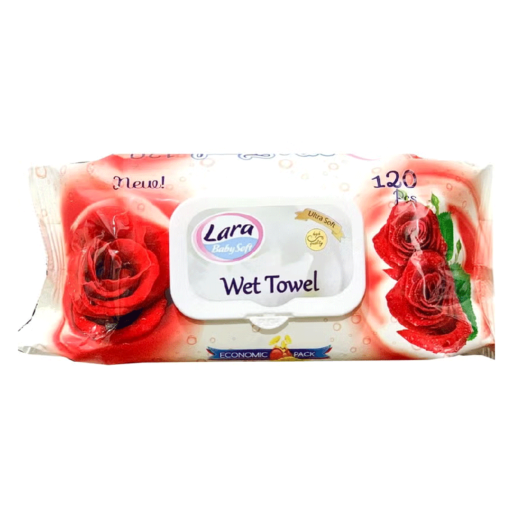 لارا بيبى مناديل - Lara Baby Wipes (Wild Rose, without, 120PC)