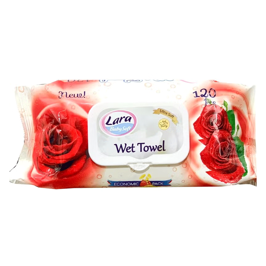 لارا مناديل ويلد روز - Lara Wipes Wild Rose ( 120Pcs )