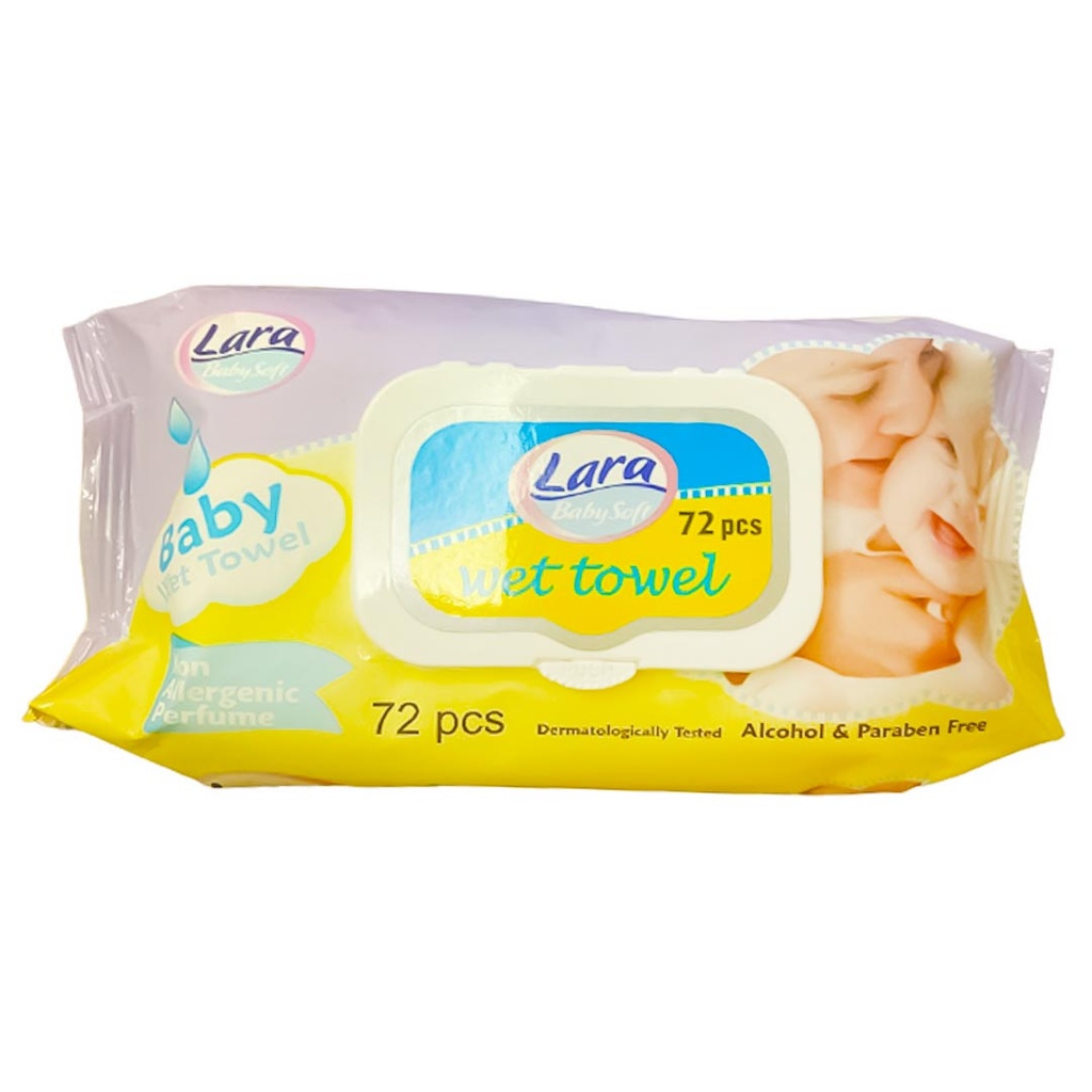 لارا مناديل اطفال - Lara Wipes kids (72Pcs)