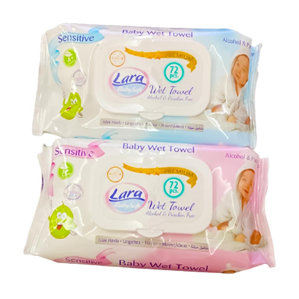 لارا مناديل حساسه - Lara Wipes Sensitive (72PC)