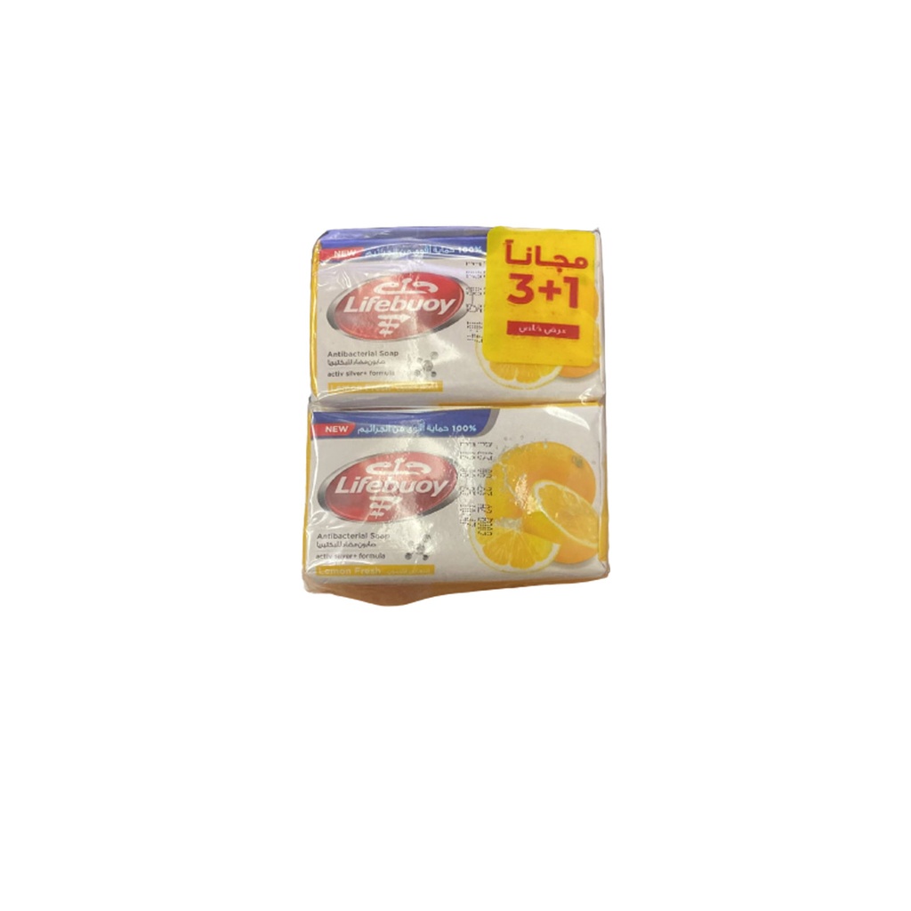 لايف بوى صابون - LifeBuoy Soup 75g 4Psc (75g, انتعاش الليمون, 3+1 مجانا)