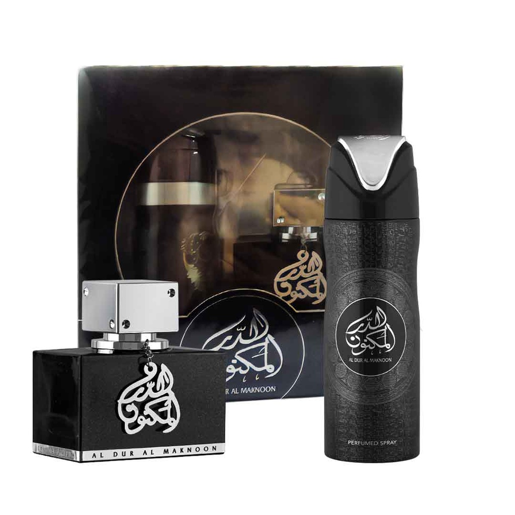 لطافة الدر المكنون طقم - Lattafa Al Dur Al Maknoon Set (100ml+200ml)