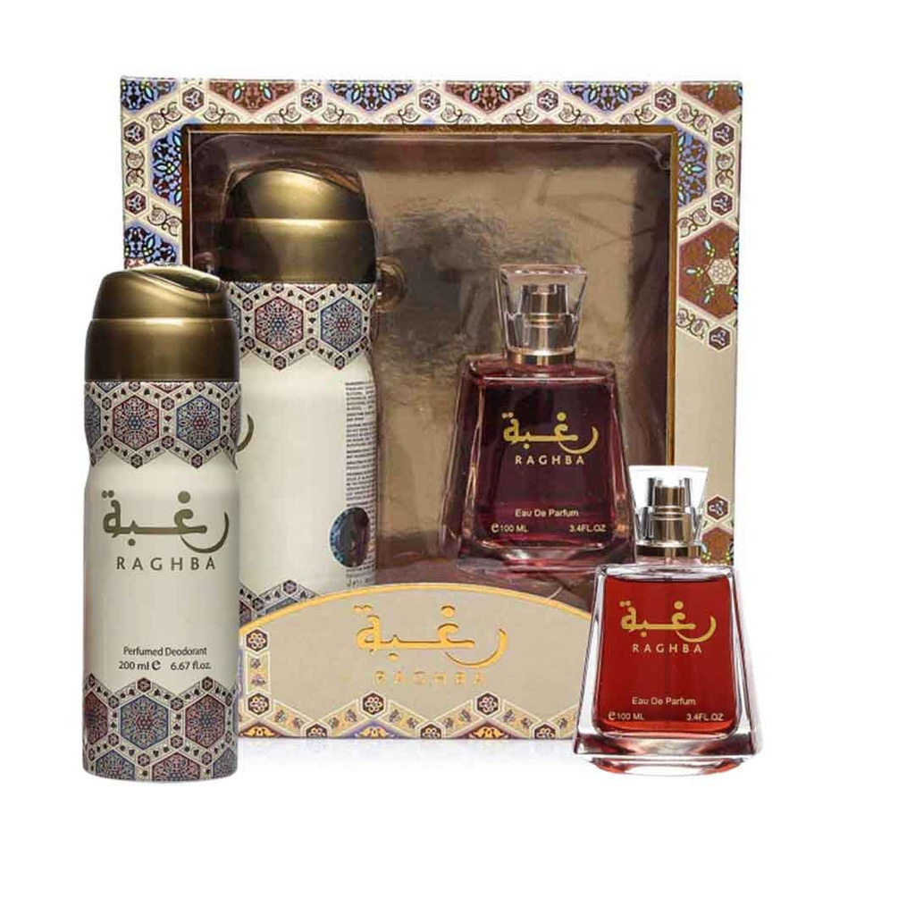 لطافة رغبة طقم - Lattafa Raghba Set (100ml+200ml)