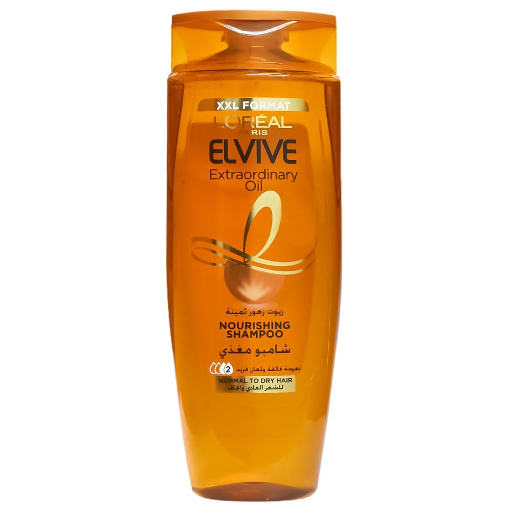 لوريال الفيف شامبو - Loreal Elvive Shampoo (600ml, زيوت ثمينة, بدون)