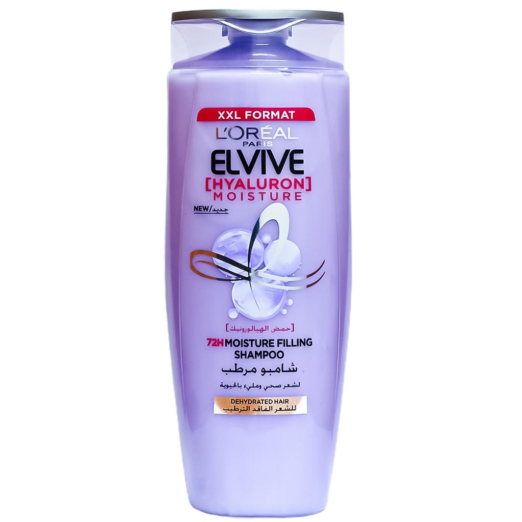 لوريال الفيف شامبو - Loreal Elvive Shampoo (600ml, حمض الهيالورونيك, بدون)