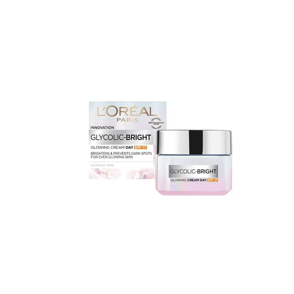 لوريال جليكوليك برايت كريم النهار للاشراقة - Loreal Glucolic-Bright Glowing Cream Day (50ml, 17)