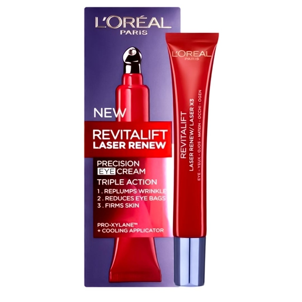 لوريال ريفايتاليفت - Loreal Revitalift (كريم عين, طول اليوم, 15ml, ليزر رينيو, بدون)
