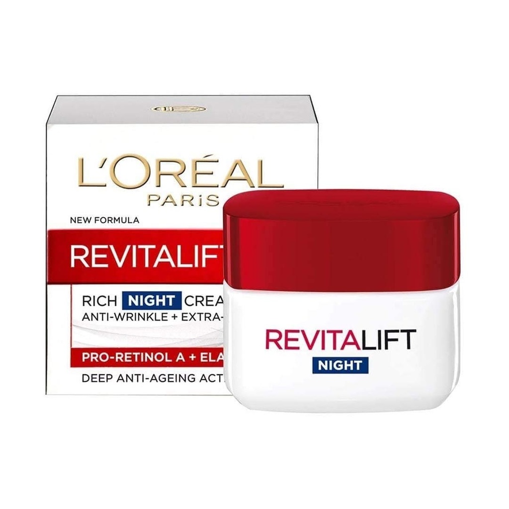 لوريال ريفايتاليفت - Loreal Revitalift (كريم, ليل, 50ml, فيبريلاسيتيل, بدون)