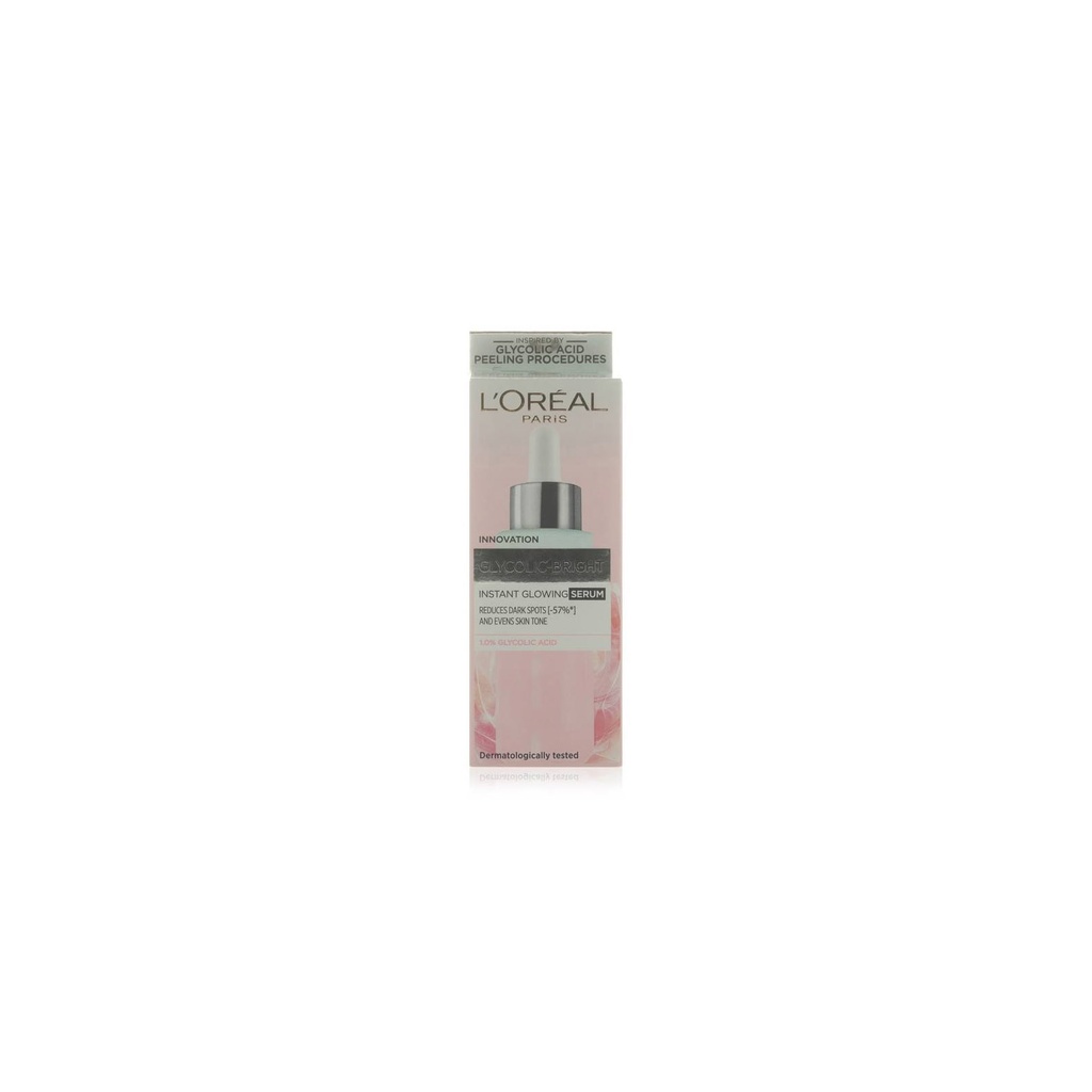 لوريال سيروم لاشراقة فورية - Loreal Serum Instant Glowing (15ml, حمض الجلايكوليك)