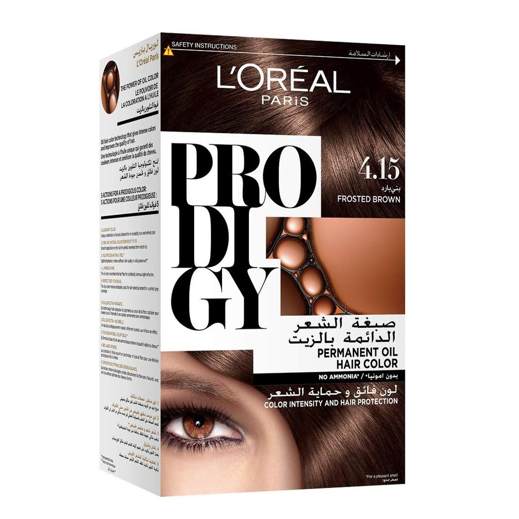 لوريال صبغة - Loreal Color (Prodigy, 60g, without, Brown cool 4-15)